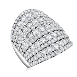 Luxuriant Lab Grown Diamond 4.00 ctw Ring in 10K White Gold (Size 7.0) 7.75 Grams