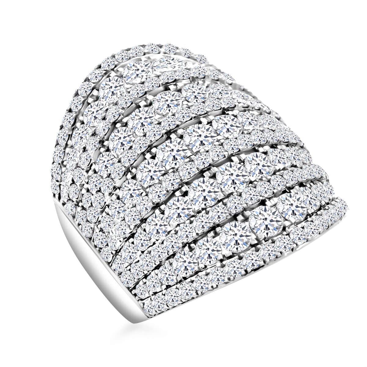 10K White Gold Luxuriant Lab Grown Diamond (VS1-G) Ring (Size 7.5) (7.75 g) 4.00 ctw image number 0