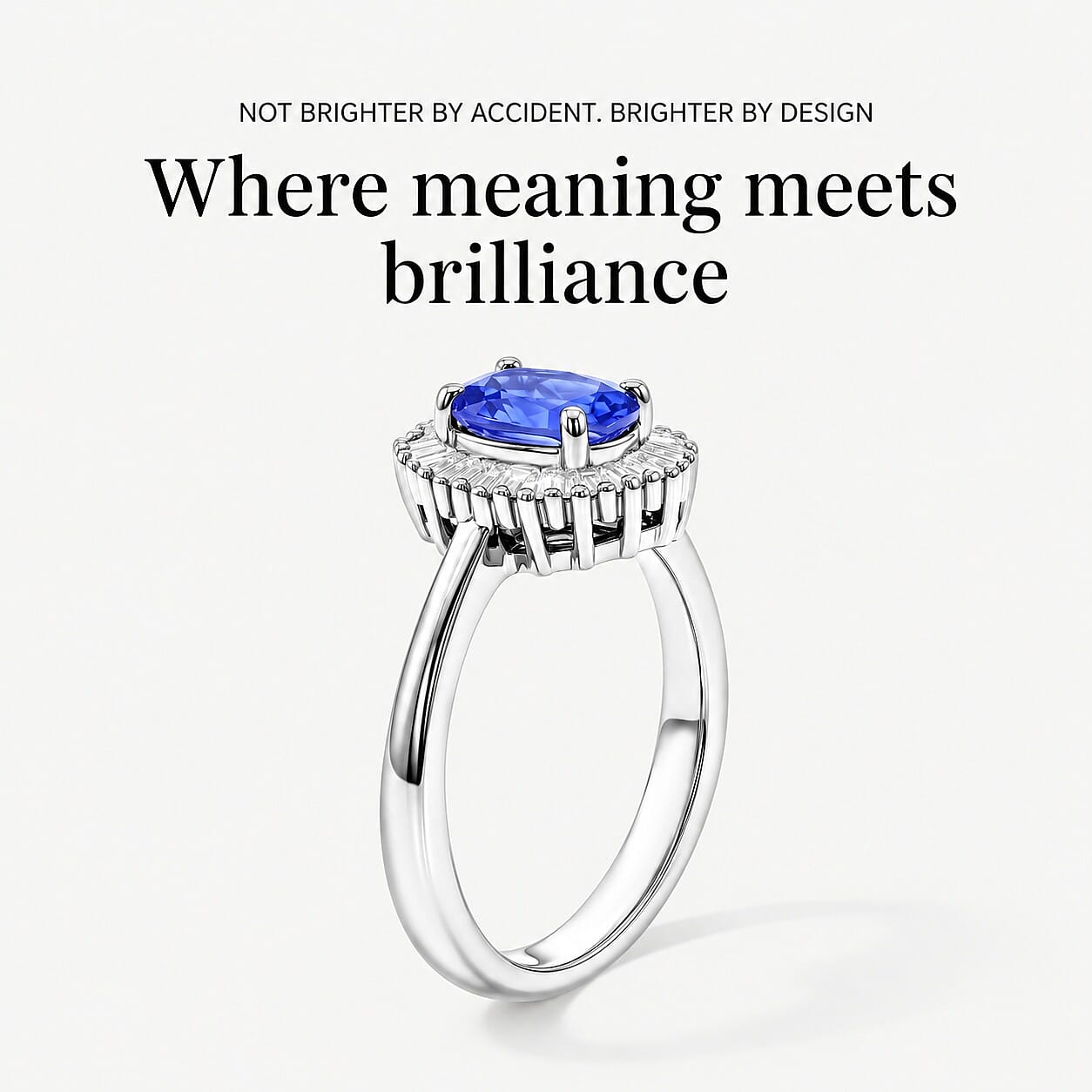 Luxoro Premium Tanzanite and G-H I1 Diamond 1.00 ctw Ring in 14K White Gold (Size 10.0) 4.8 Grams