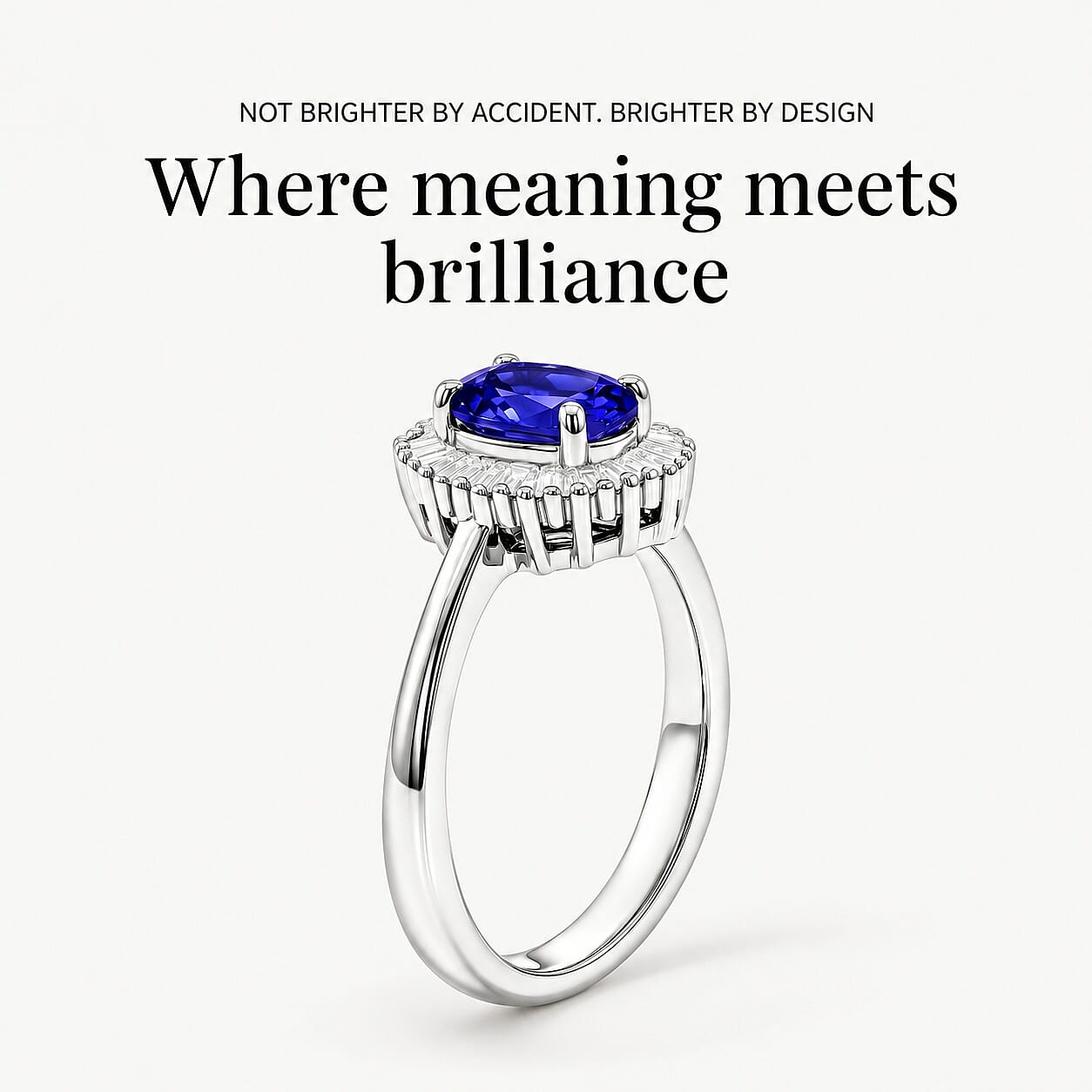 Rhapsody AAAA Tanzanite and E-F VS Diamond 1.10 ctw Ring in 950 Platinum (Size  12.0) 6.8 Grams