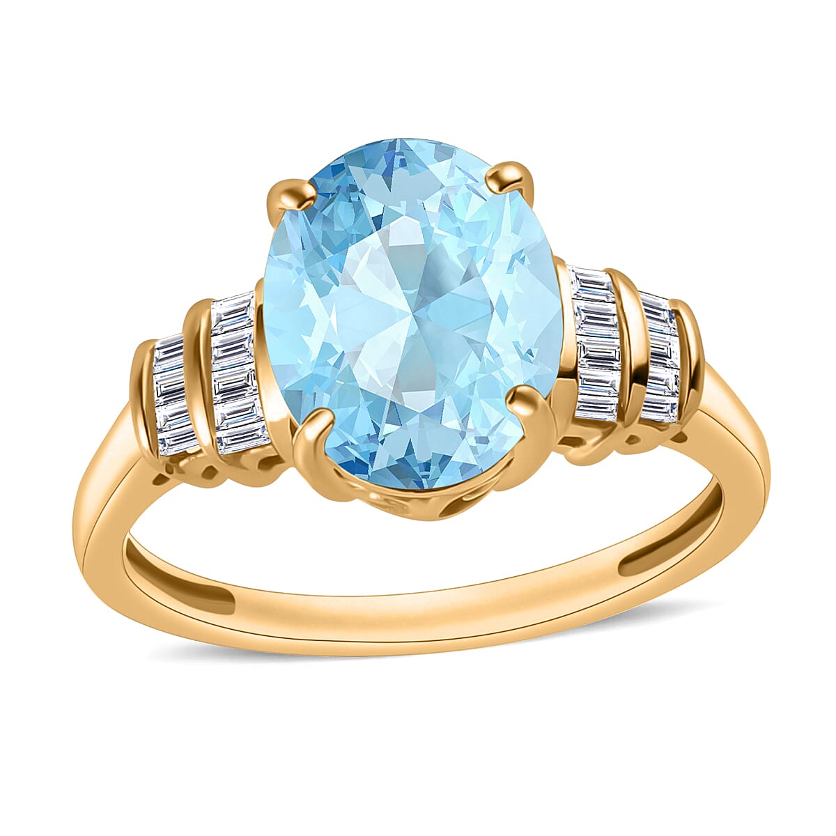 ❤︎mamirin❤︎ Buy Luxoro Premium Mangoro Aquamarine and G-H I1 Diamond