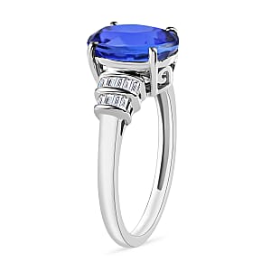 Luxoro Premium Tanzanite and G-H I1 Diamond 3.15 ctw Ring in 14K White Gold (Size 10.0) (Del. in 10-12 Days)