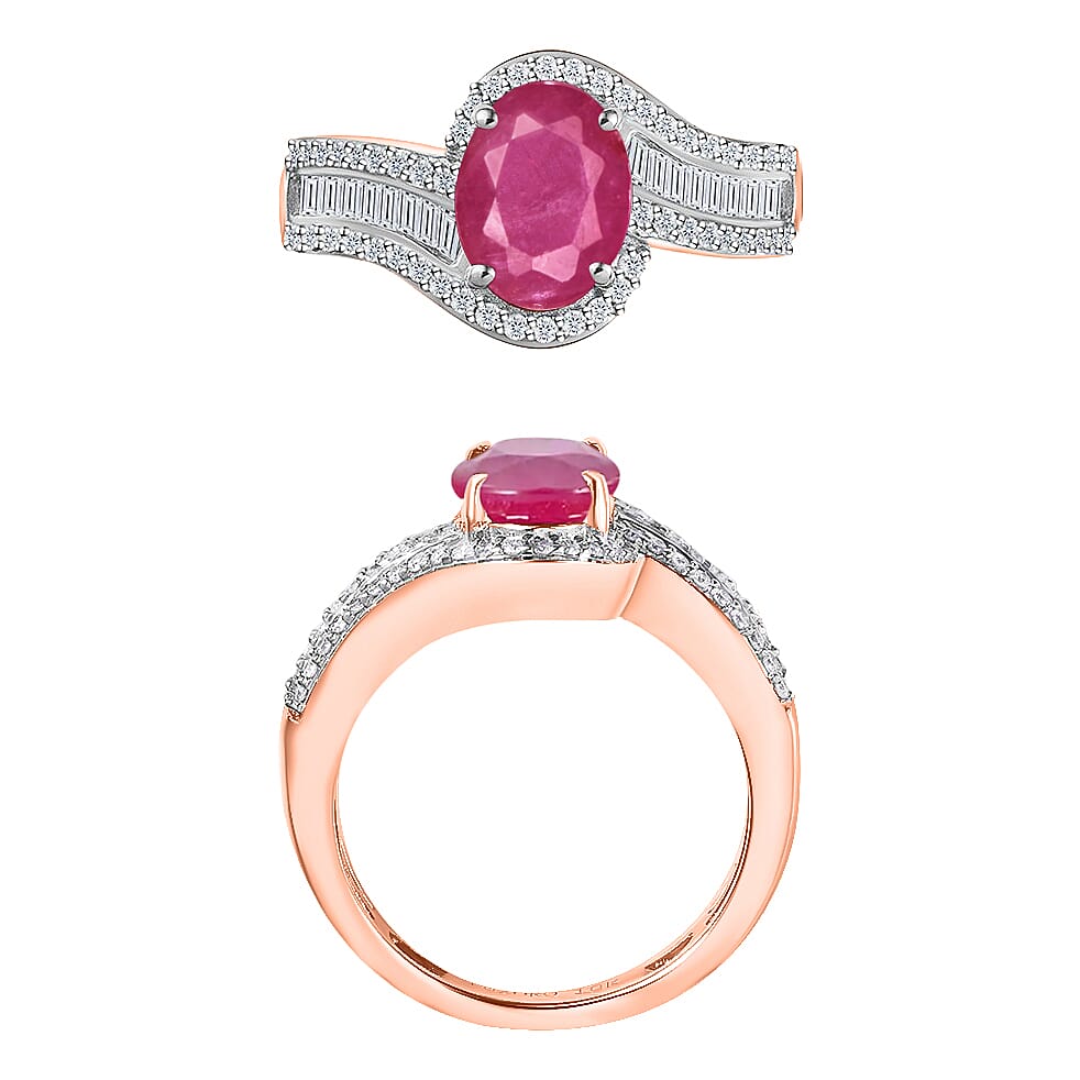 Buy Luxoro Premium Mozambique Ruby and G-H I1 Diamond 1.95 ctw