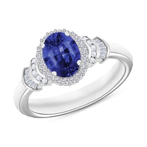 Rhapsody AAAA Ceylon Blue Sapphire and E-F VS2 Diamond 1.66 ctw Ring in 950 Platinum (Size 10.0) 5 Grams
