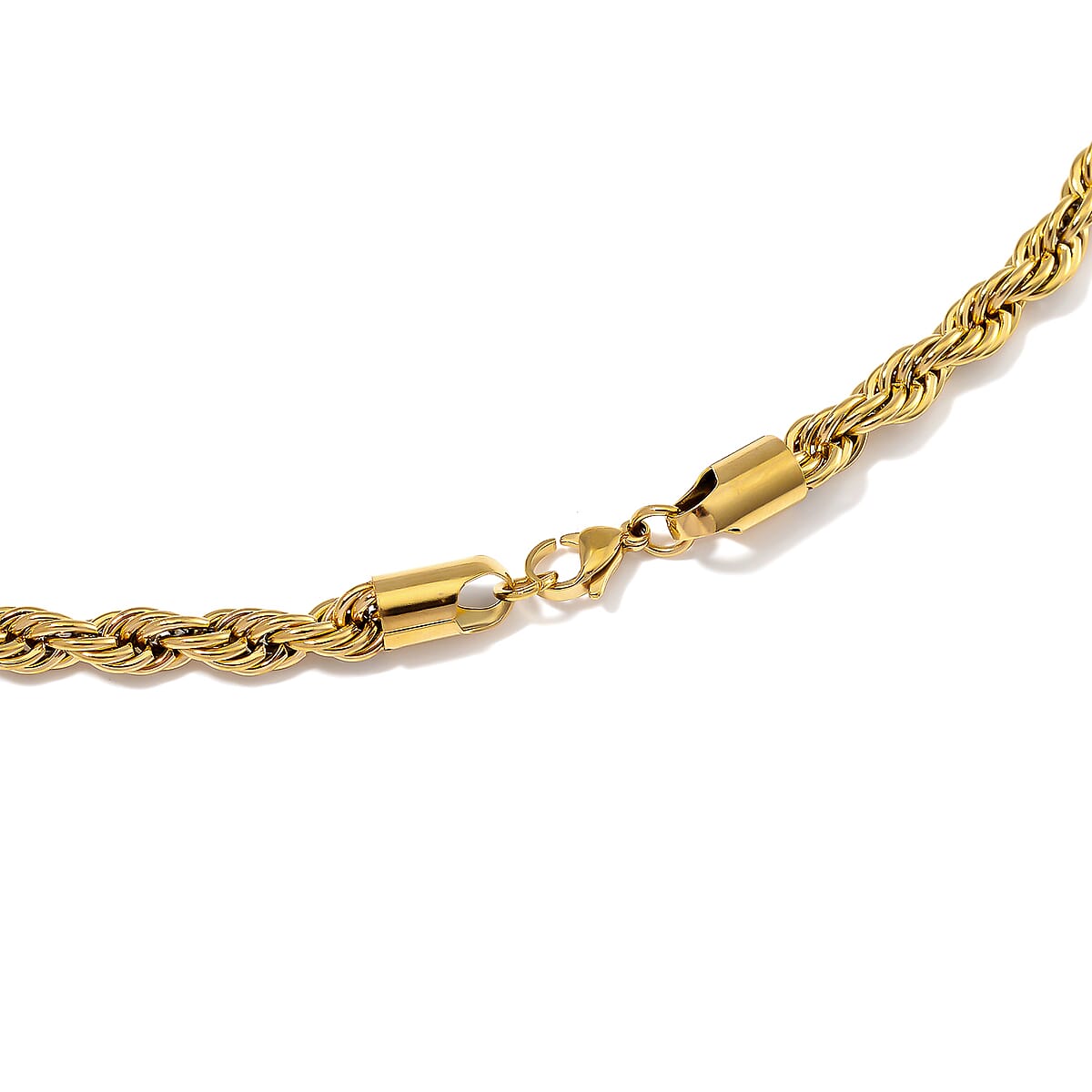 Rope Chain Necklace in ION Plated YG Stainless Steel 24 Inches image number 3