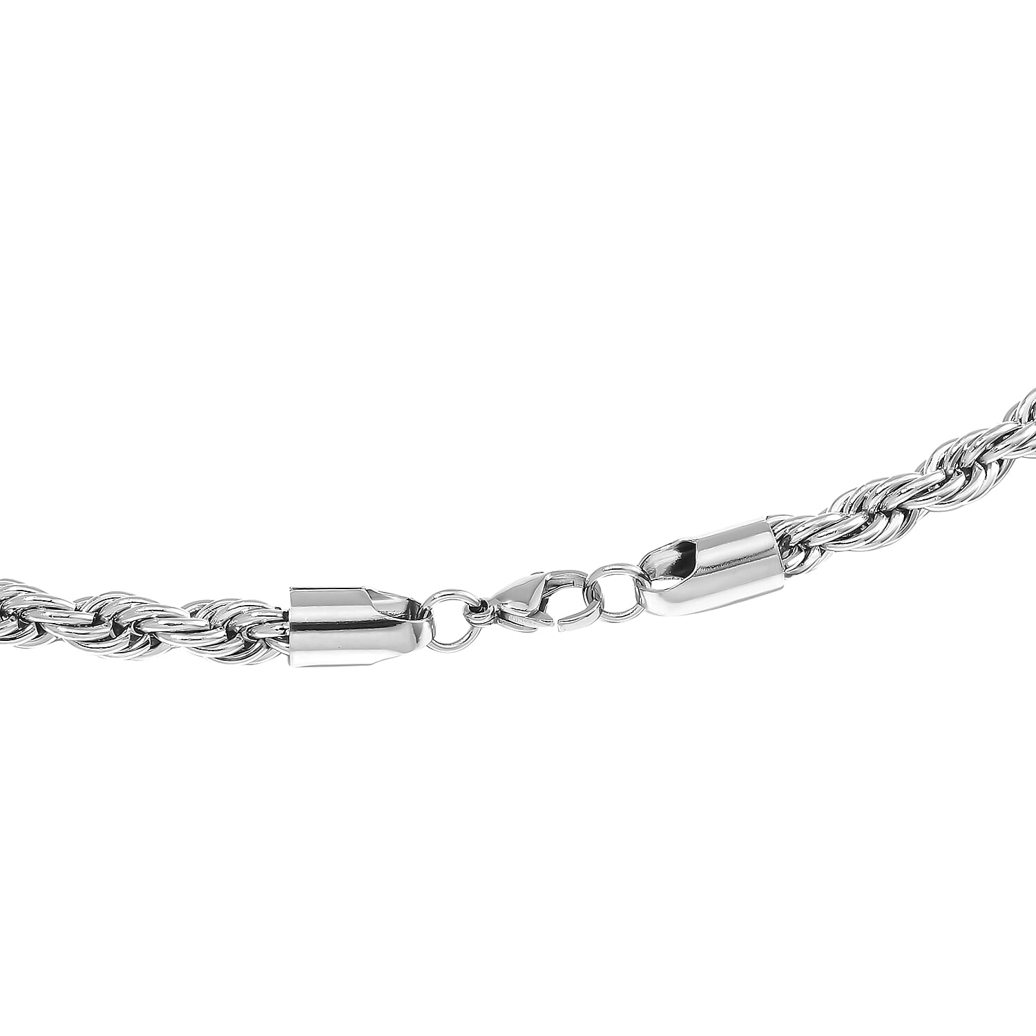 Rope Chain Necklace in Stainless Steel 28 Inches