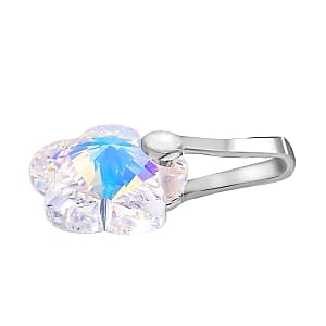 J Francis White Swarovski Crystal 1.98 ctw Pendant in Rhodium Over Sterling Silver