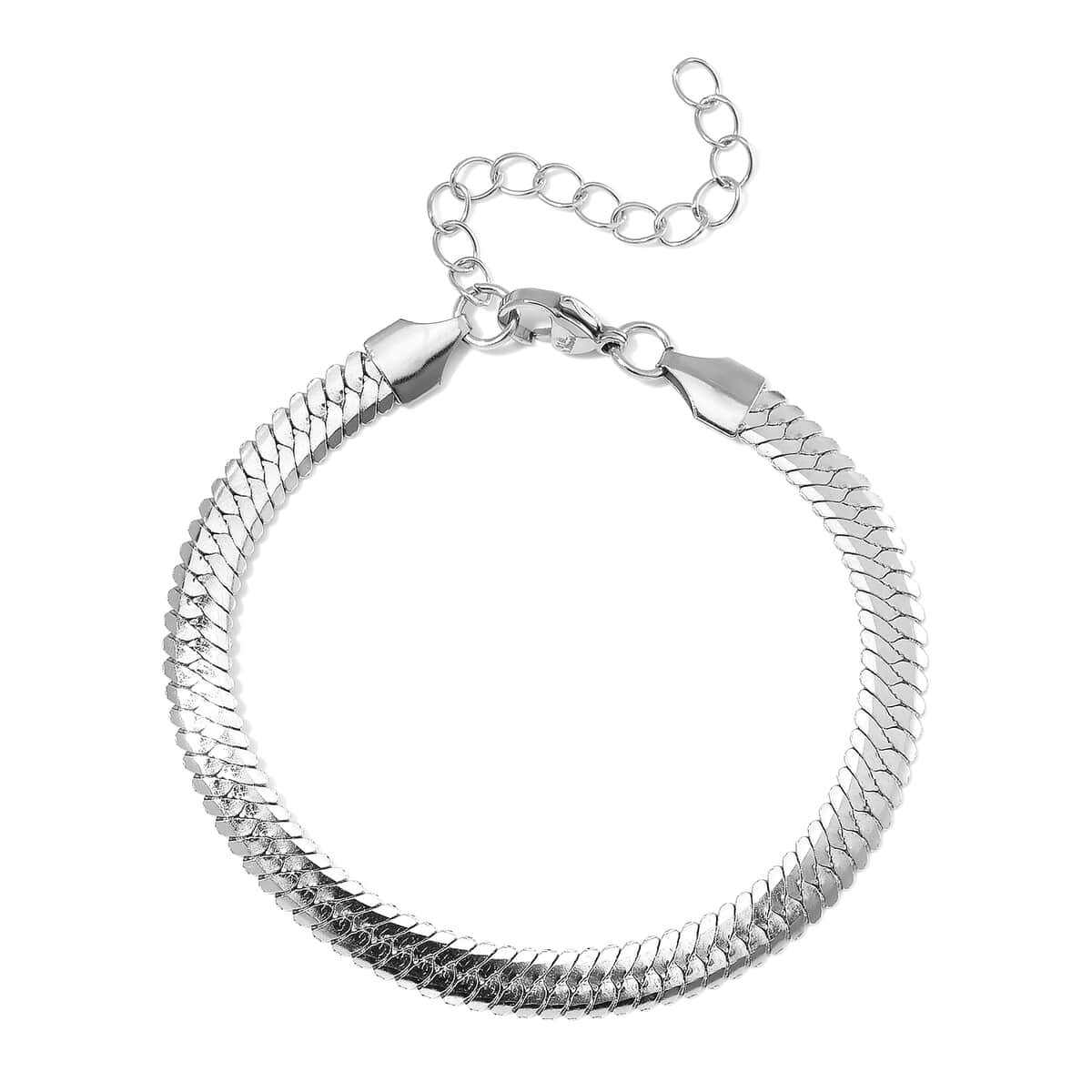 Snake Chain Bracelet in Stainless Steel (7-9In) image number 0