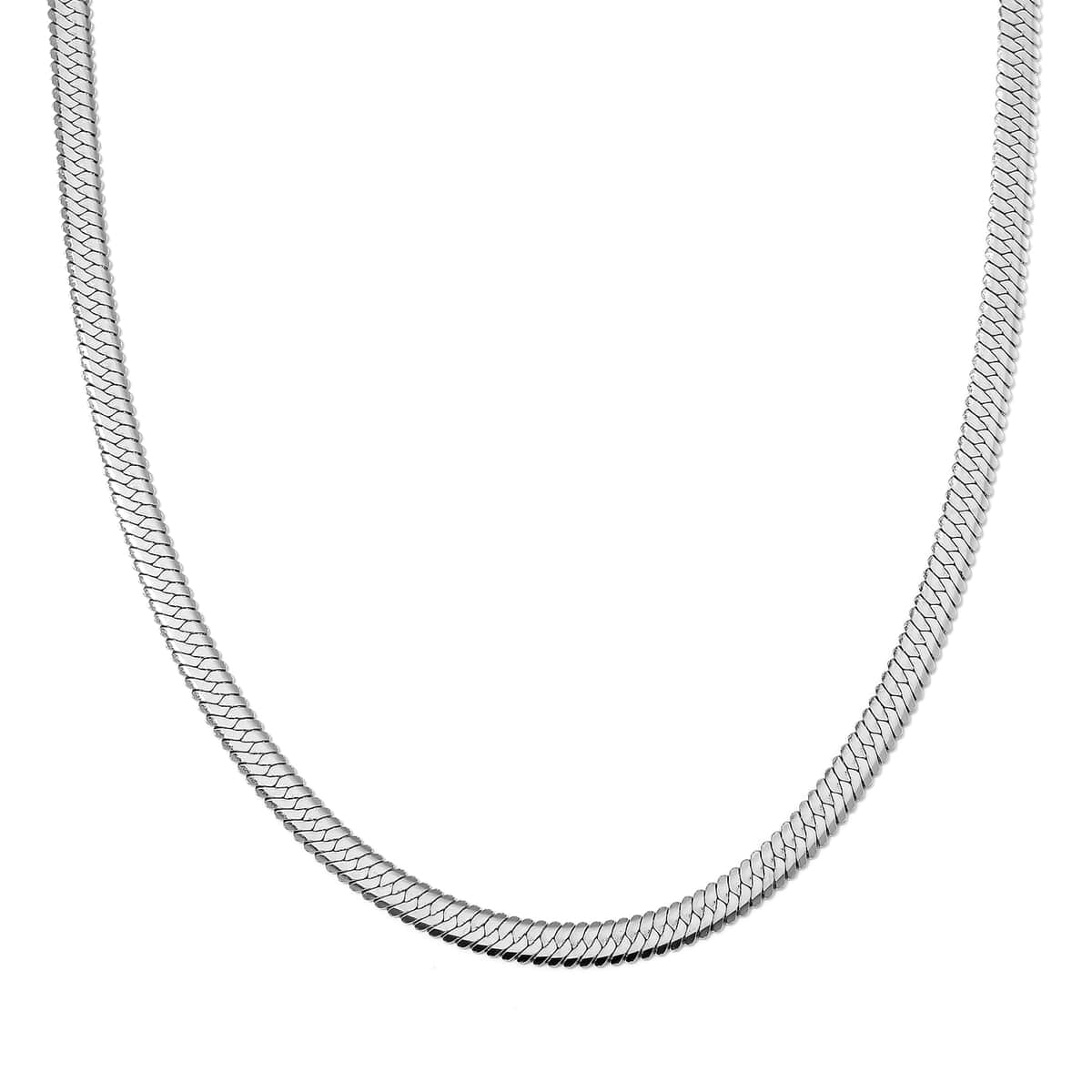 Snake Chain Necklace in Stainless Steel 20 Inches image number 0