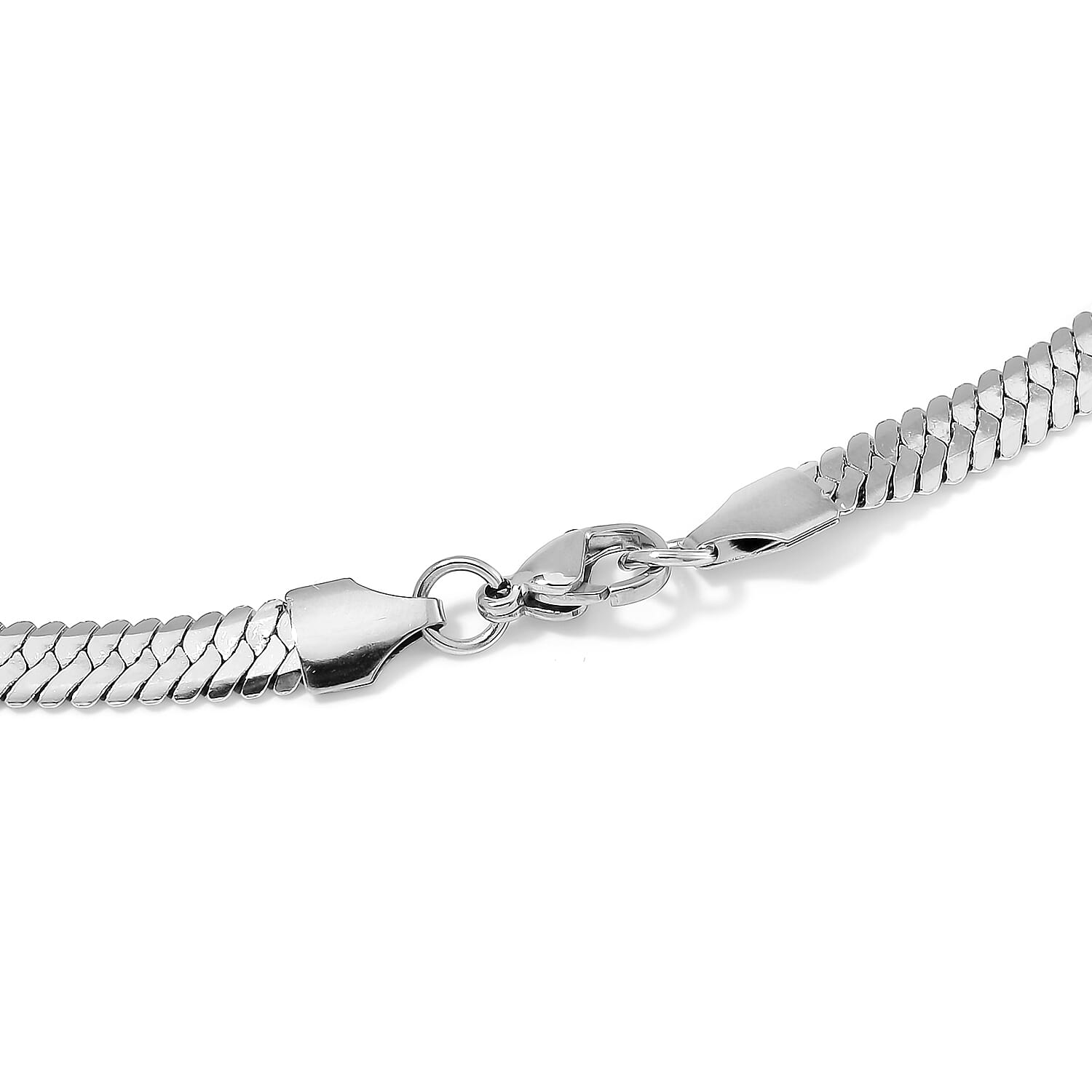 Snake Chain Necklace in Stainless Steel 20 Inches