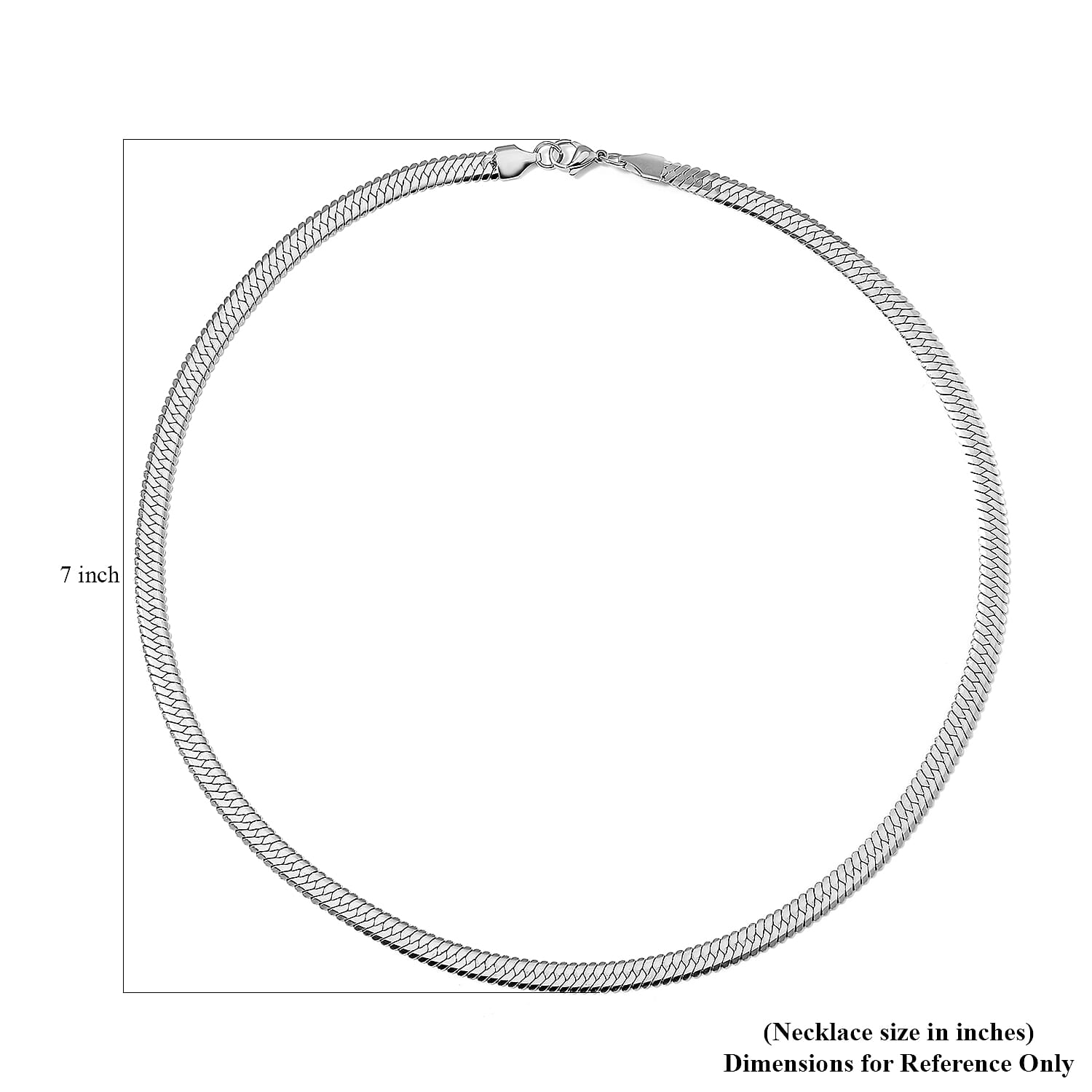 Snake Chain Necklace in Stainless Steel 20 Inches