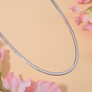 Snake Chain Necklace in Stainless Steel 28 Inches