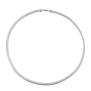 Snake Chain Necklace in Stainless Steel 28 Inches