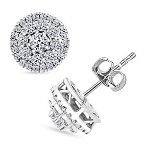 Luxuriant Lab Grown Diamond G-H SI 0.50 ctw Earrings in Platinum Over Sterling Silver