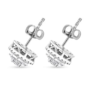 Luxuriant Lab Grown Diamond G-H SI 0.50 ctw Earrings in Platinum Over Sterling Silver