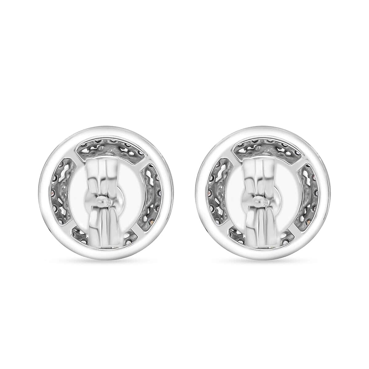 Luxuriant Lab Grown Diamond G-H SI 0.50 ctw Earrings in Platinum Over Sterling Silver image number 4