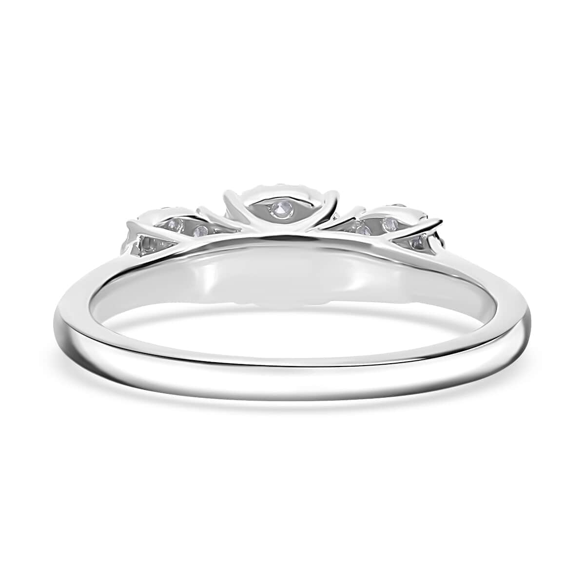 Luxuriant Lab Grown Diamond G-H SI 0.50 ctw Ring in Platinum Over Sterling Silver (Size 10.0)  image number 4