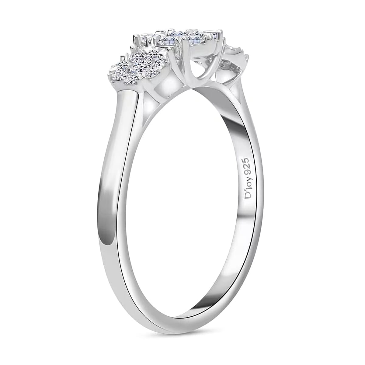 Luxuriant Lab Grown Diamond G-H SI 0.50 ctw Ring in Platinum Over Sterling Silver (Size 7.0)  image number 8