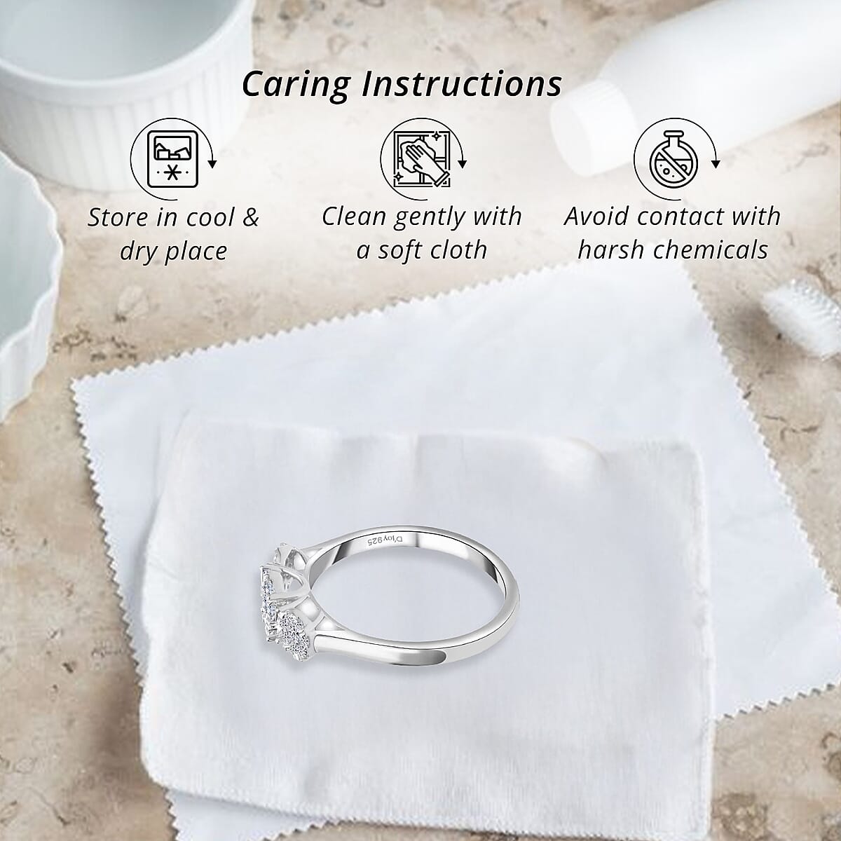 Luxuriant Lab Grown Diamond G-H SI 0.50 ctw Ring in Platinum Over Sterling Silver (Size 9.0)  image number 6
