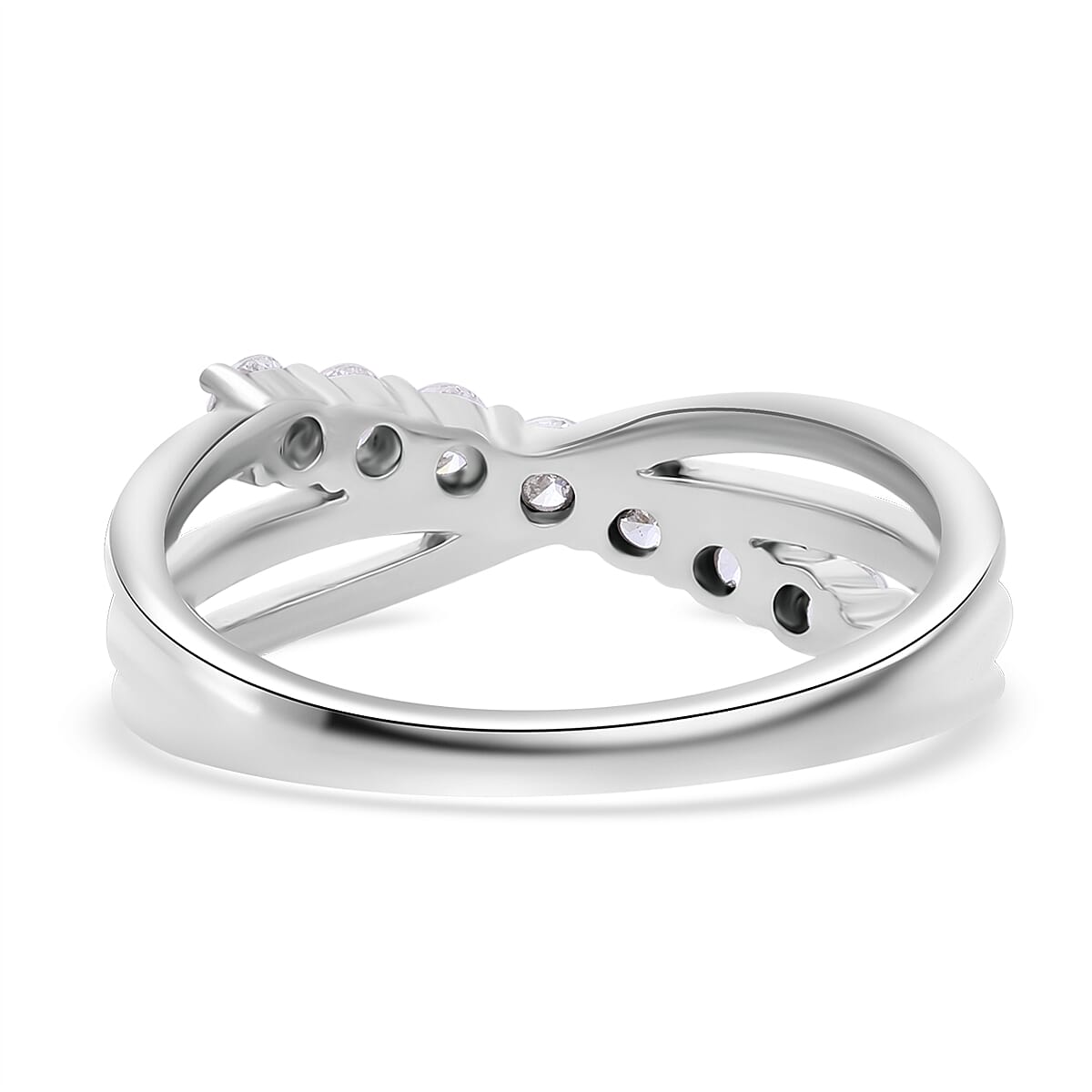 Luxuriant Lab Grown Diamond G-H SI 0.50 ctw Ring in Platinum Over Sterling Silver (Size 10.0)