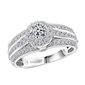 Luxuriant Lab Grown Diamond G-H SI 1.50 ctw Ring in Platinum Over Sterling Silver (Size 8.0) 
