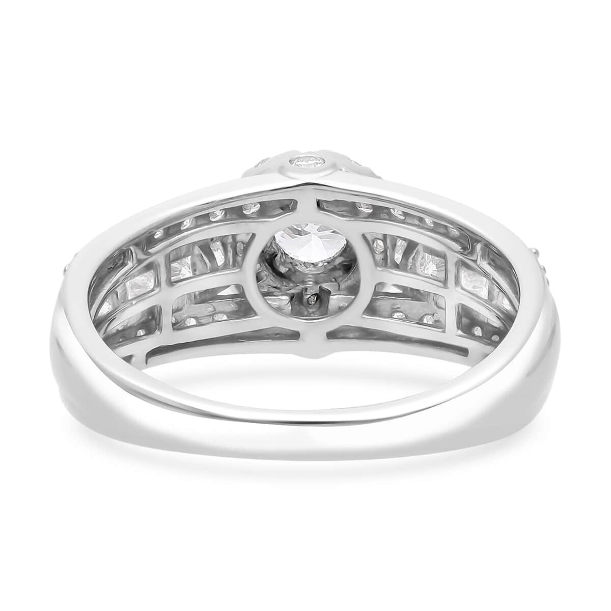 Luxuriant Lab Grown Diamond G-H SI 1.50 ctw Ring in Platinum Over Sterling Silver (Size 9.0)  image number 4