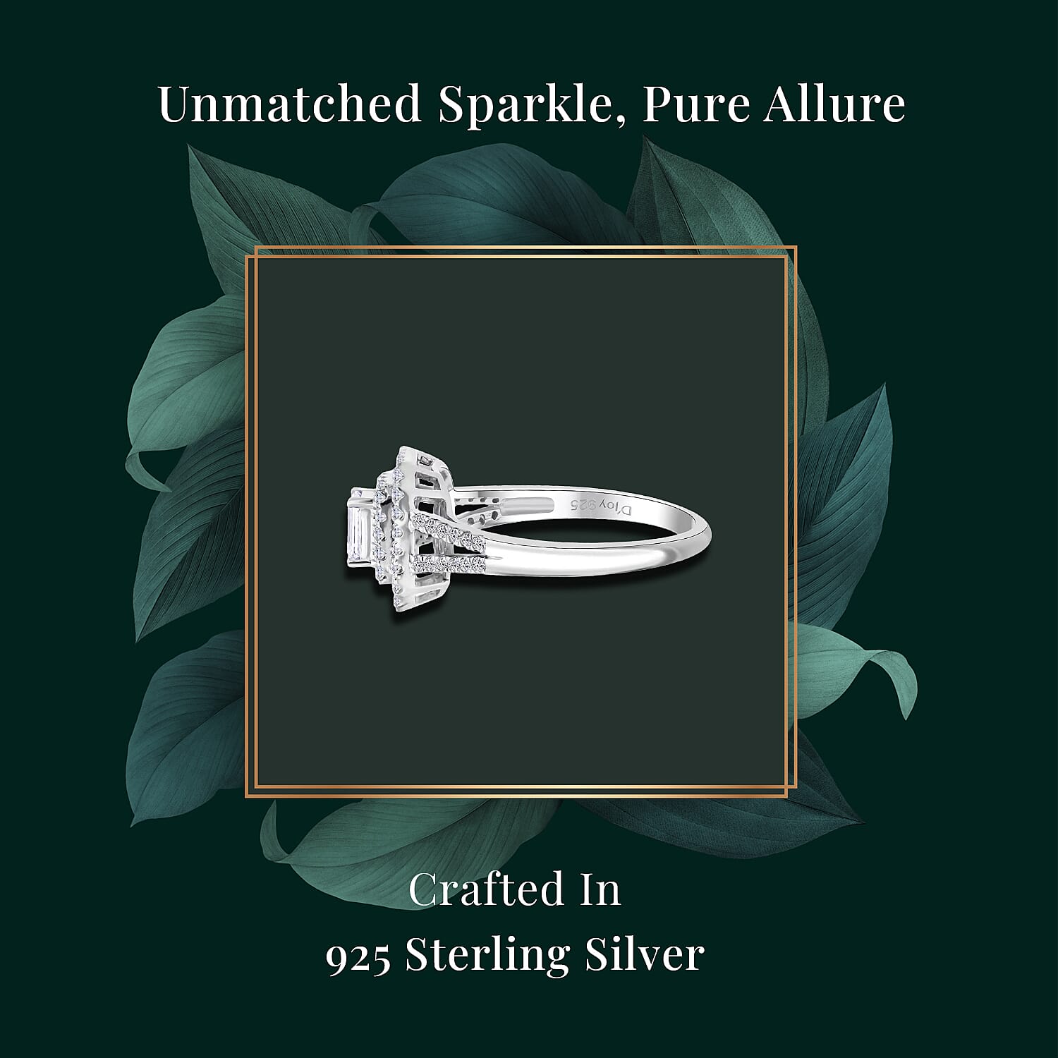Luxuriant Lab Grown Diamond G-H SI 1.00 ctw Split Shank Ring in Platinum Over Sterling Silver (Size 9.0)