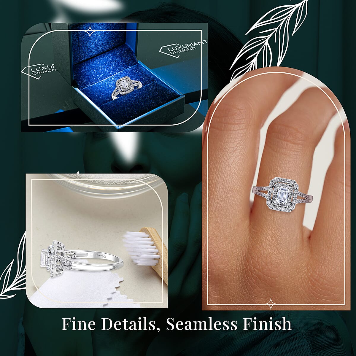 Luxuriant Lab Grown Diamond G-H SI 1.00 ctw Split Shank Ring in Platinum Over Sterling Silver (Size 9.0) image number 6