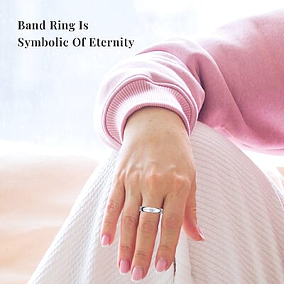 Luxuriant Lab Grown Diamond G-H SI 0.25 ctw Band Ring in Platinum Over Sterling Silver (Size 7.0) 