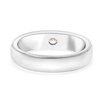 Luxuriant Lab Grown Diamond G-H SI 0.25 ctw Band Ring in Platinum Over Sterling Silver (Size 7.0) 