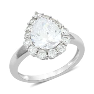 Simulated Diamond Ring in Sterling Silver (Size 8.0) 2.75 ctw