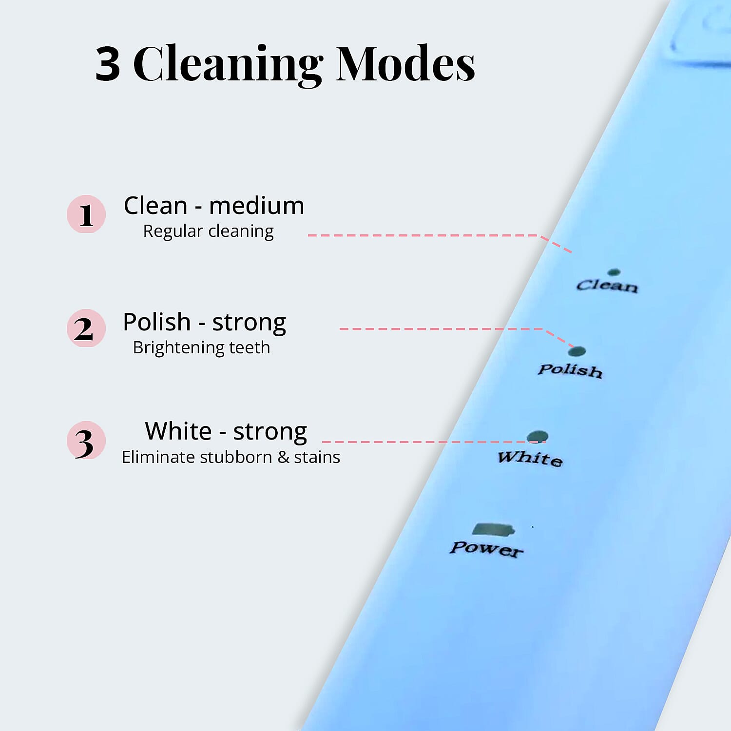 Closeout Total Vision Sonic Electric Toothbrush with 4 Replaceable Brush Heads -Blue