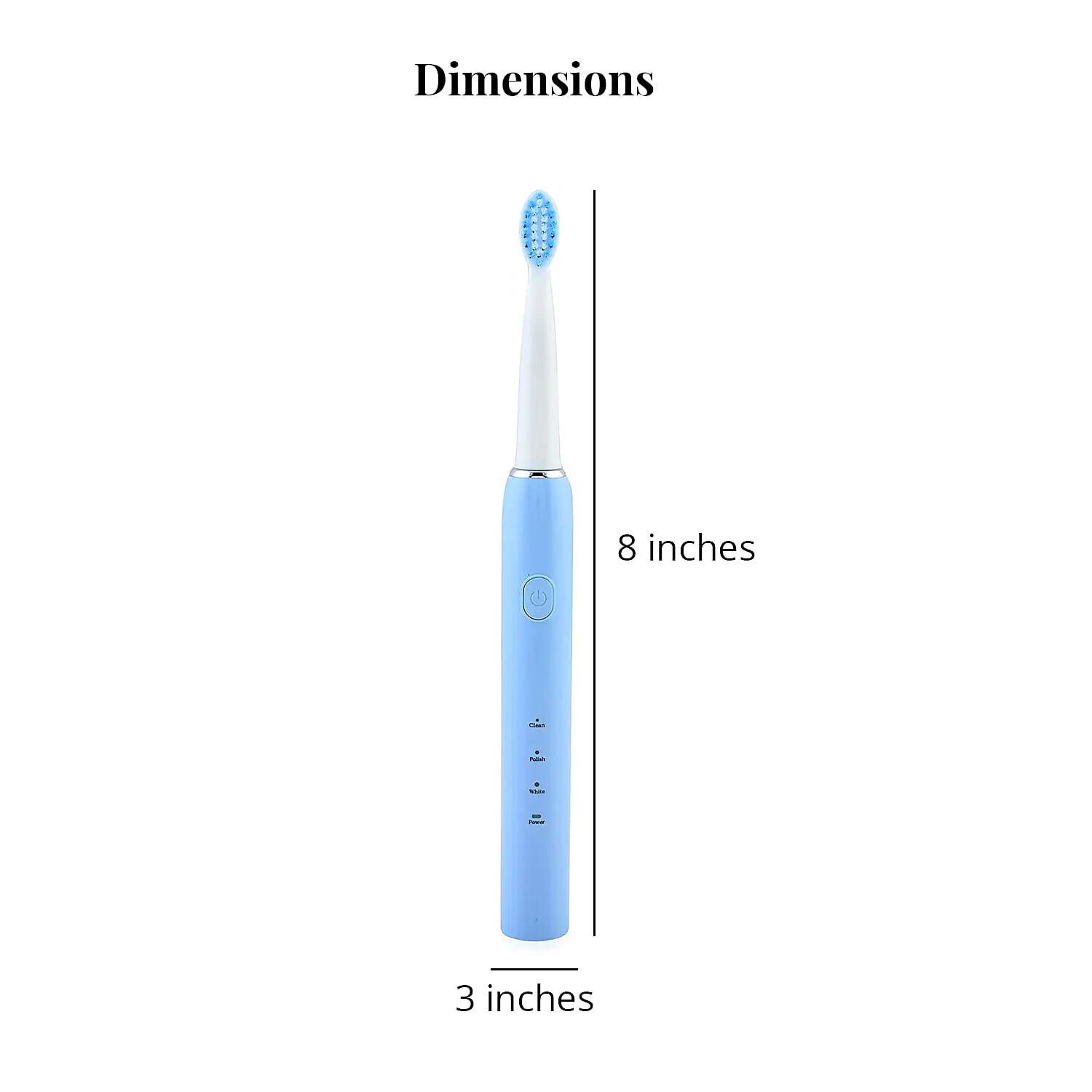 Closeout Total Vision Sonic Electric Toothbrush with 4 Replaceable Brush Heads -Blue