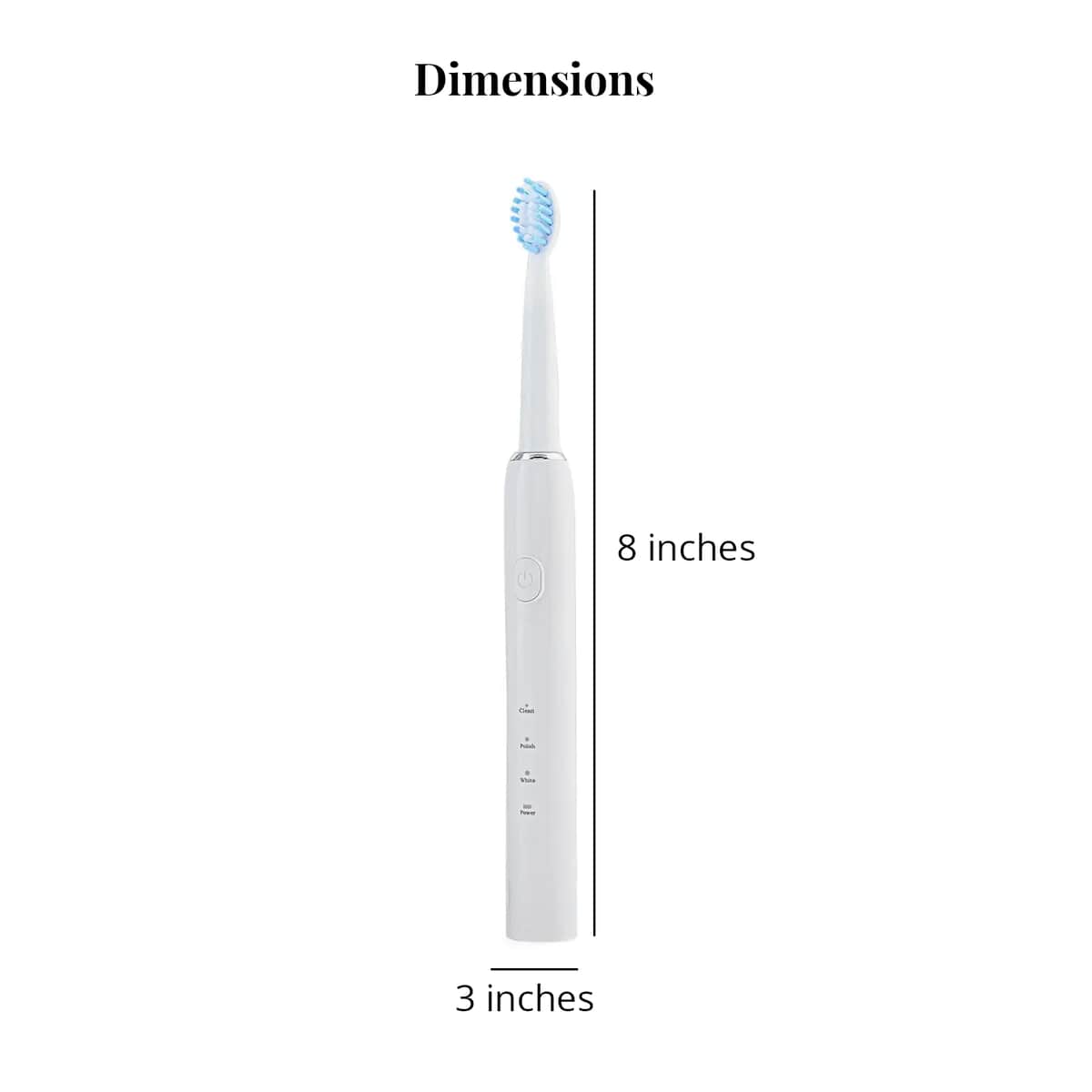 Closeout Total Vision Sonic Electric Toothbrush with 4 Replaceable Brush Heads -White image number 5