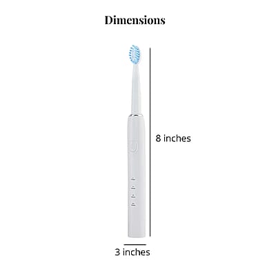 Closeout Total Vision Sonic Electric Toothbrush with 4 Replaceable Brush Heads -White