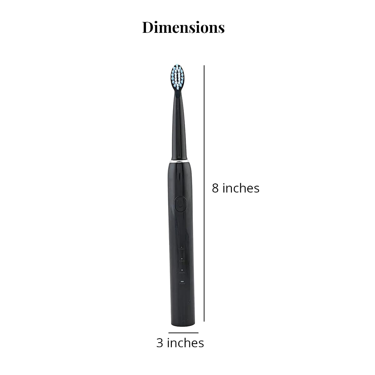 Closeout Total Vision Sonic Electric Toothbrush with 4 Replaceable Brush Heads -Black image number 5