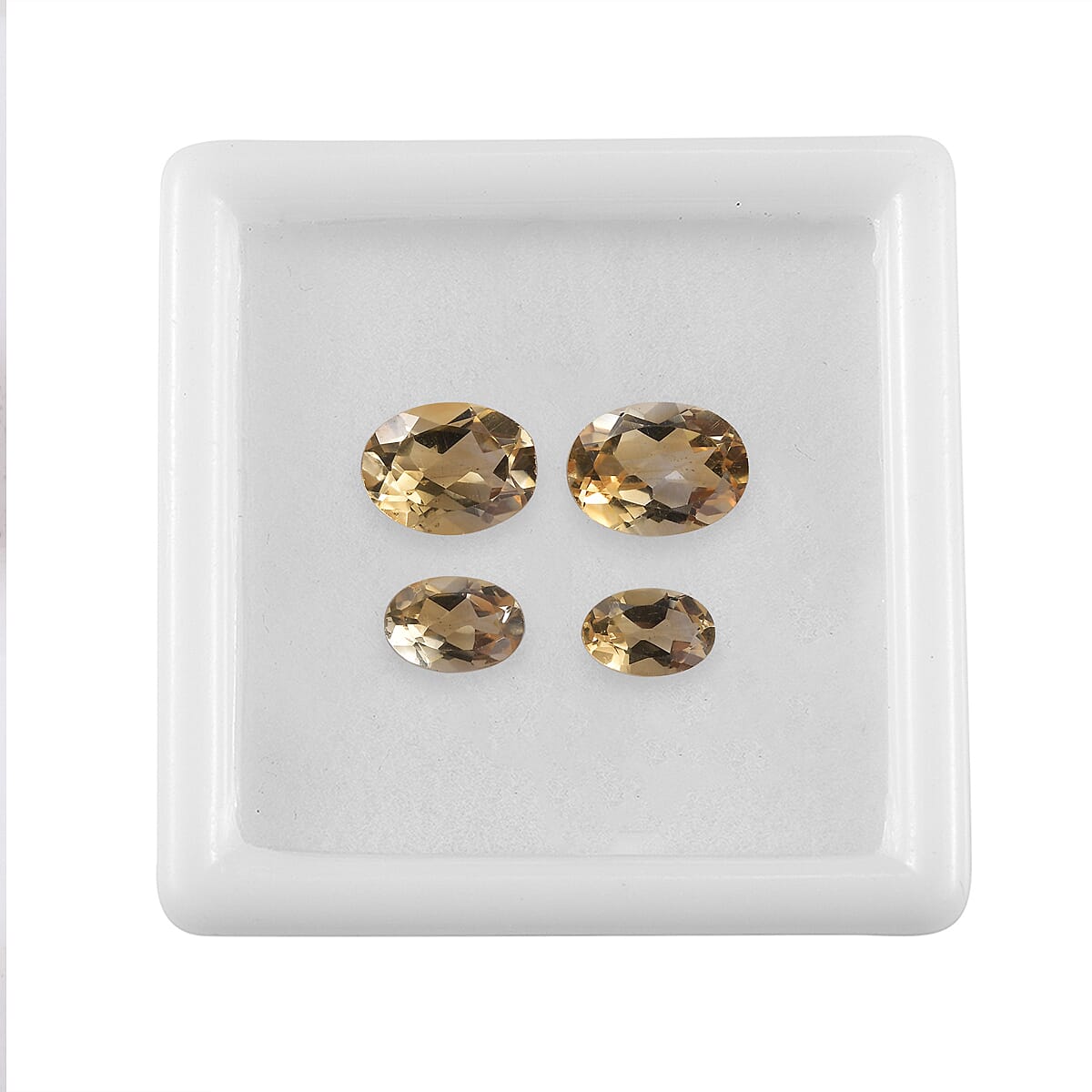 AA Brazilian Citrine Set of 4 (Mix Mix mm) 2.58 ctw Loose Gemstone