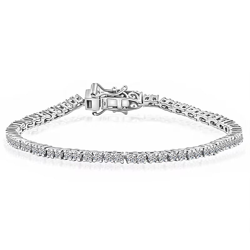 Luxuriant Lab Grown Diamond G-H SI 2.00 ctw Bracelet in Platinum Over Sterling Silver (7.25 In)