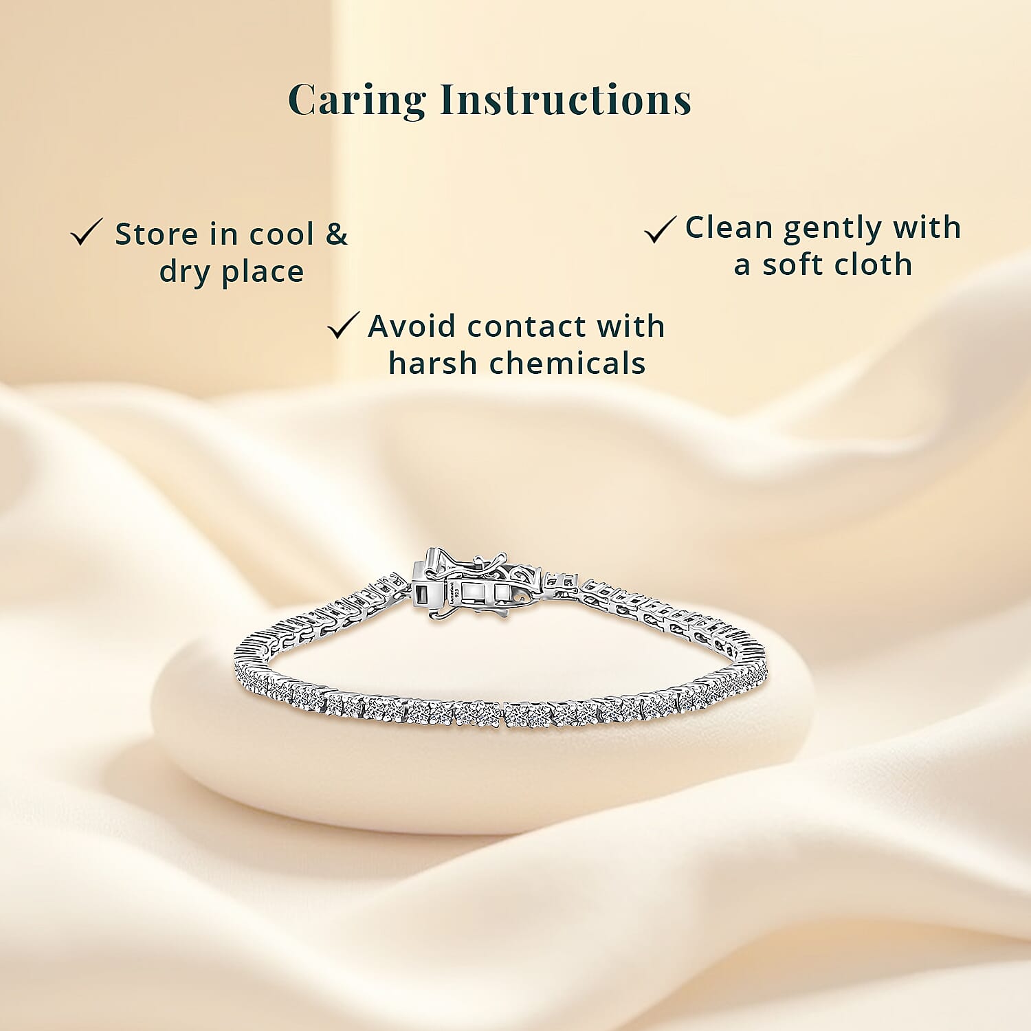 Luxuriant Lab Grown Diamond G-H SI 2.00 ctw Bracelet in Platinum Over Sterling Silver (7.25 In)