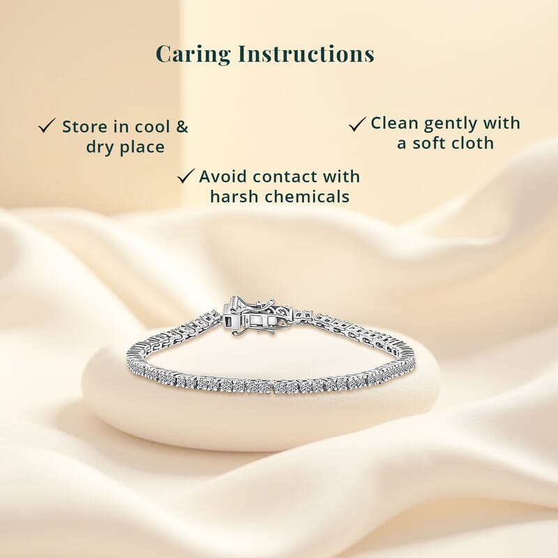 Luxuriant Lab Grown Diamond G-H SI 2.00 ctw Bracelet in Platinum Over Sterling Silver (7.25 In)