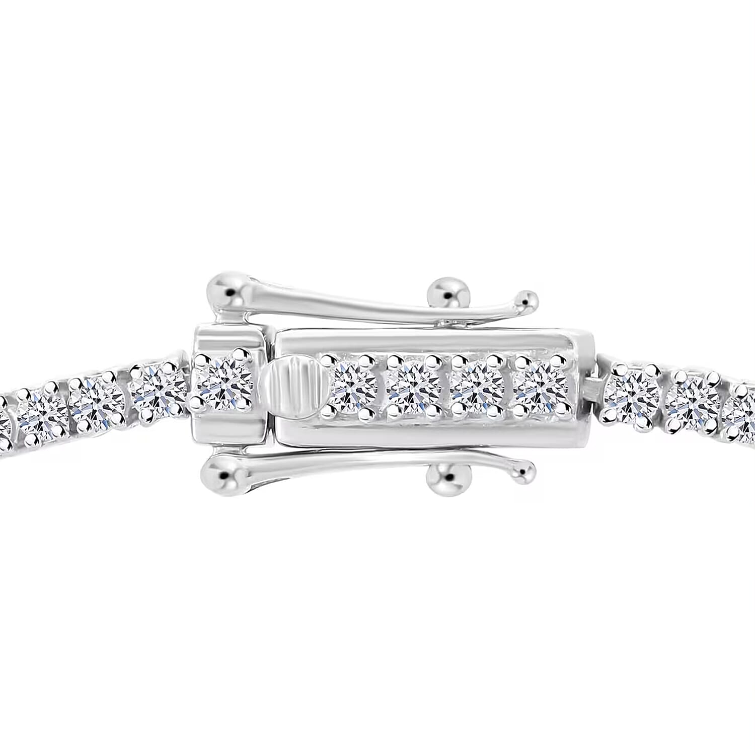 Luxuriant Lab Grown Diamond G-H SI 2.00 ctw Bracelet in Platinum Over Sterling Silver (7.25 In)