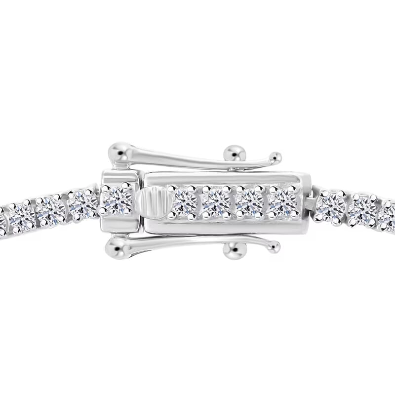 Luxuriant Lab Grown Diamond G-H SI 2.00 ctw Bracelet in Platinum Over Sterling Silver (7.25 In)