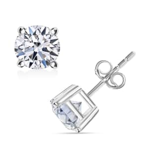 Luxuriant Lab Grown Diamond E-F VS 1.00 ctw Solitaire Stud Earrings in 14K White Gold