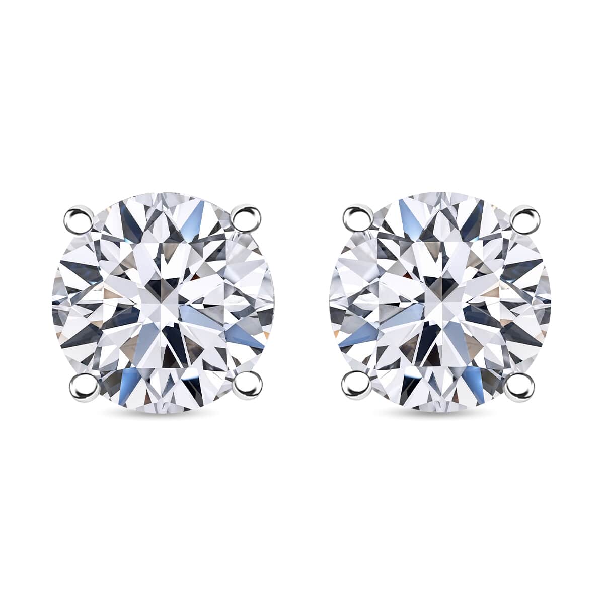 Luxuriant Lab Grown Diamond E-F VS 2.00 ctw Solitaire Stud Earrings in 14K White Gold image number 0