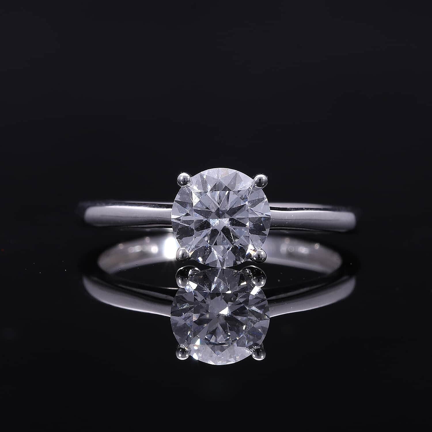 Luxuriant Lab Grown Diamond E-F VS 1.00 ctw Solitaire Ring in 14K White Gold (Size 8.0)