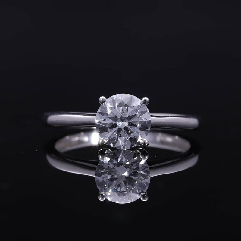 Luxuriant Lab Grown Diamond E-F VS 1.00 ctw Solitaire Ring in 14K White Gold (Size 8.0)