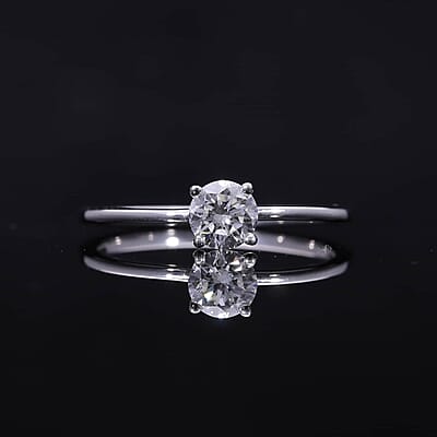 Luxuriant Lab Grown Diamond E-F VS 0.50 ctw Solitaire Ring in 14K White Gold (Size 8.0)