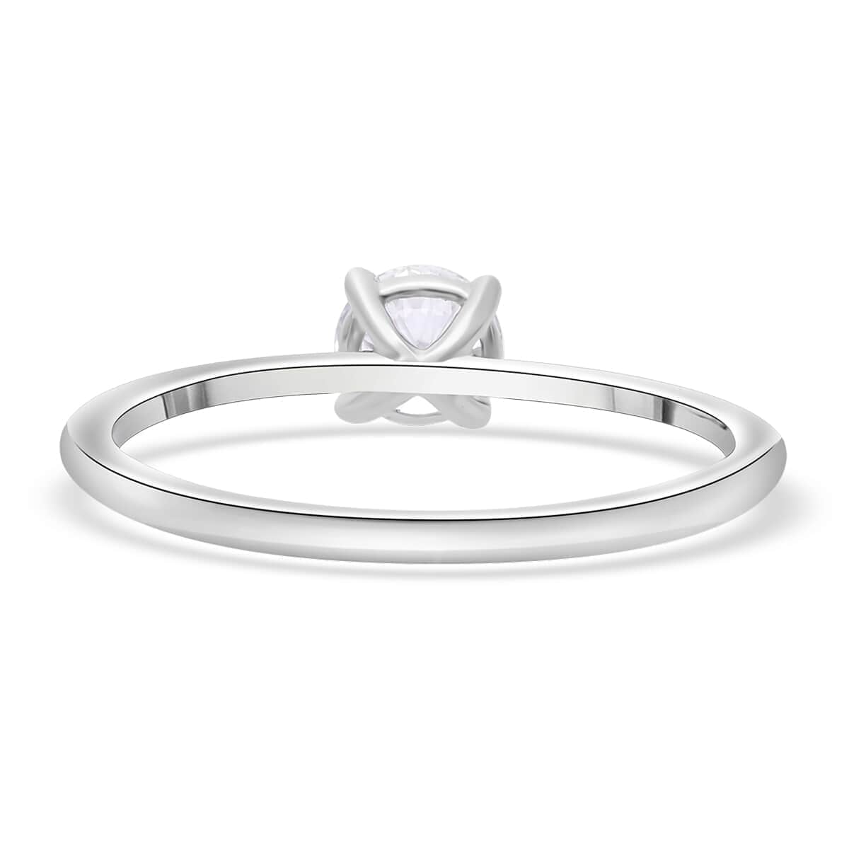 14K White Gold Luxuriant Lab Grown Diamond (E-F, VS) Solitaire Ring (Size 8.0) 0.50 ctw image number 4