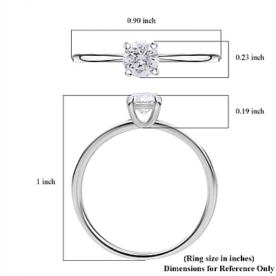 Luxuriant Lab Grown Diamond E-F VS 0.50 ctw Solitaire Ring in 14K White Gold (Size 8.0)