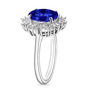 Rhapsody AAAA Tanzanite and E-F VS2 Diamond 3.30 ctw Ring in 950 Platinum (Size 10.0) 6.20 Grams (Del. in 10-12 Days)